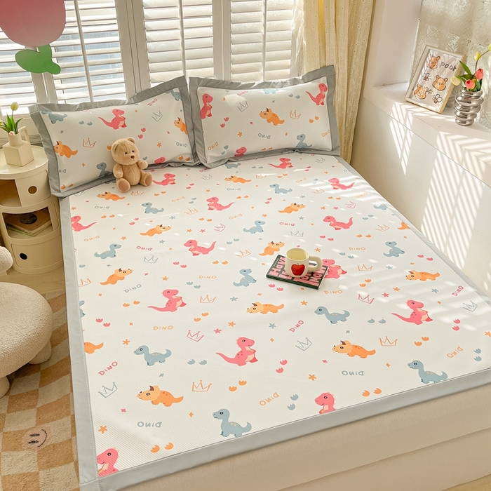 91家纺网 家纺一手货源 找家纺 星座-2025大斜纹复合冰丝凉席 可可龙