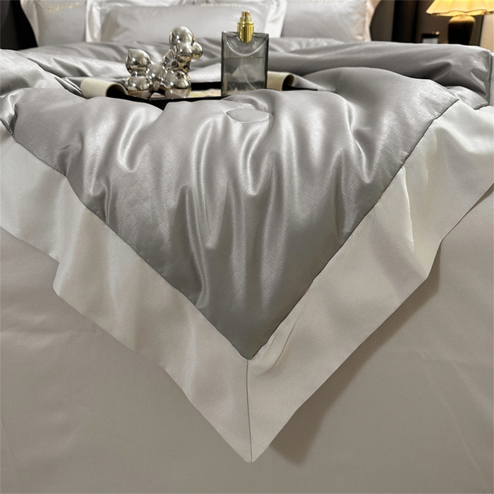 91家纺网 家纺一手货源 找家纺 古吉梦 2024新款水洗真丝提花夏被--迪梦 中灰+山灰