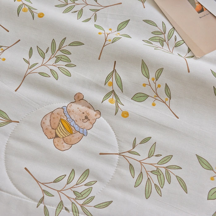 91家纺网 家纺一手货源 找家纺 德芙 2024新款全棉小碎花夏被被子被芯 琪花玉树