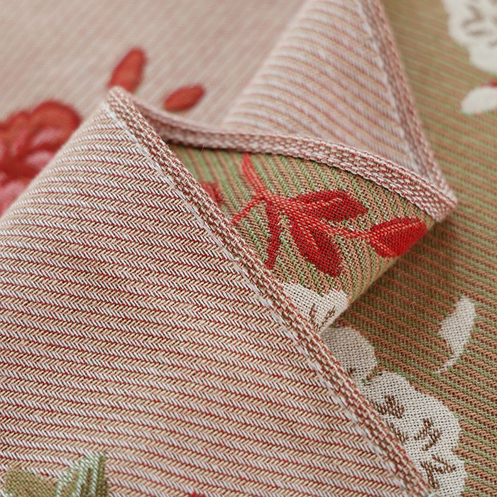 91家纺网 家纺一手货源 找家纺 朴尔毛巾被2024年新品全棉细纱编织纹AB版透气枕巾 花恋序曲52*78cm