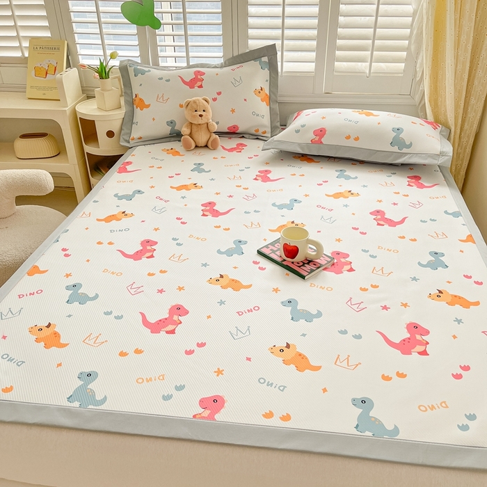 91家纺网 家纺一手货源 找家纺 星座-2025大斜纹复合冰丝凉席 可可龙