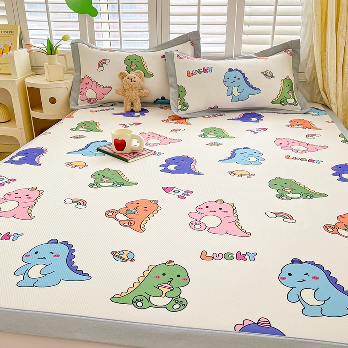 91家纺网 家纺一手货源 找家纺 星座-2025大斜纹复合冰丝凉席 七彩龙