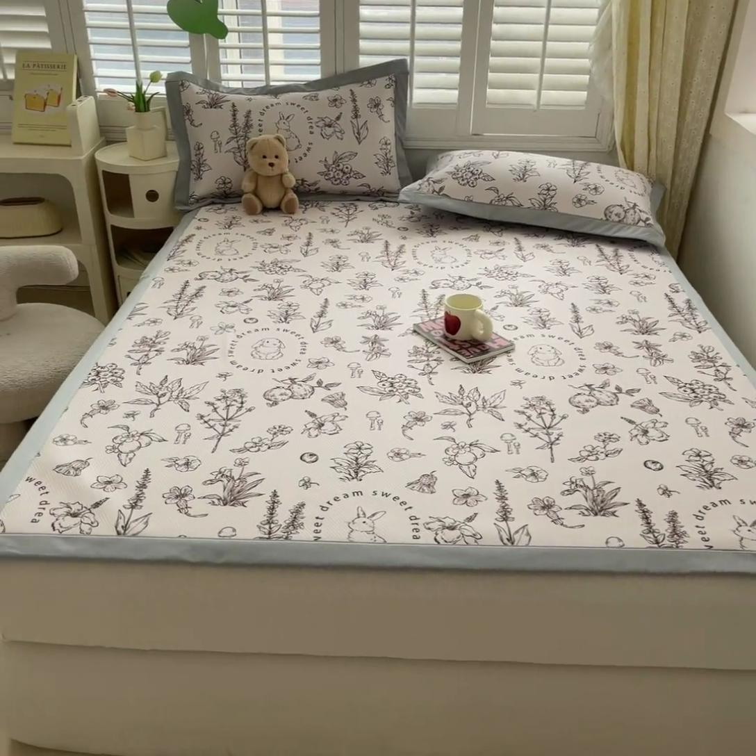 91家纺网 家纺一手货源 找家纺 星座-2025大斜纹复合冰丝凉席 莫妮卡