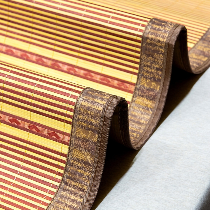 91家纺网 家纺一手货源 找家纺 新月家纺（锦威郎） 2024新款夏季竹席冰藤折叠双面席子 黄金海岸2