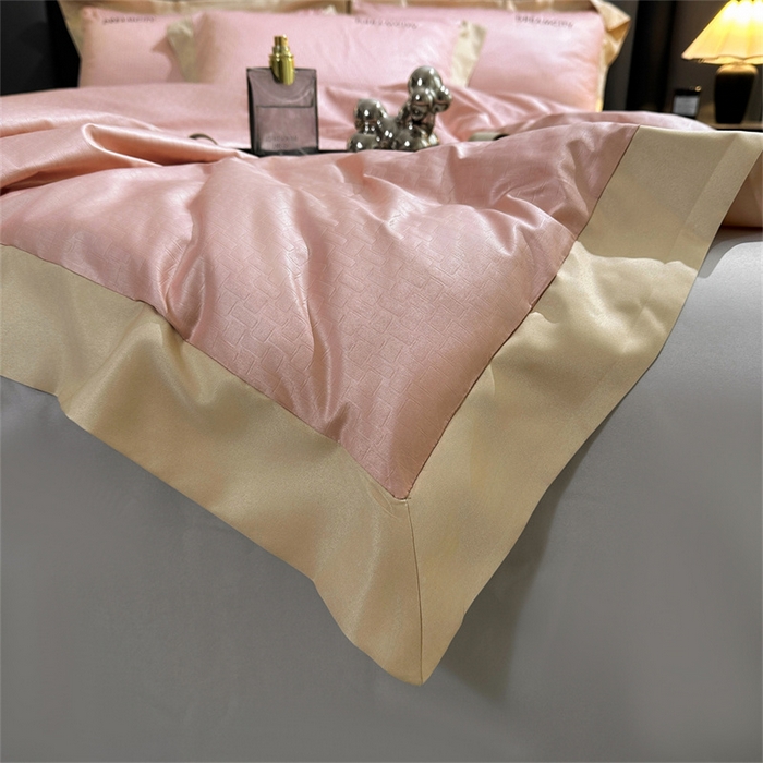 91家纺网 家纺一手货源 找家纺 古吉梦 2024新款水洗真丝提花夏被--迪梦 浅豆沙+山灰