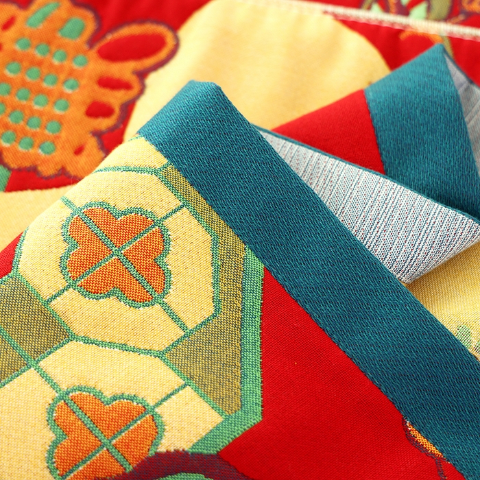 91家纺网 家纺一手货源 找家纺 朴尔毛巾被2024年全棉加厚八层纱布大版花枕巾 如意-大红52*78cm