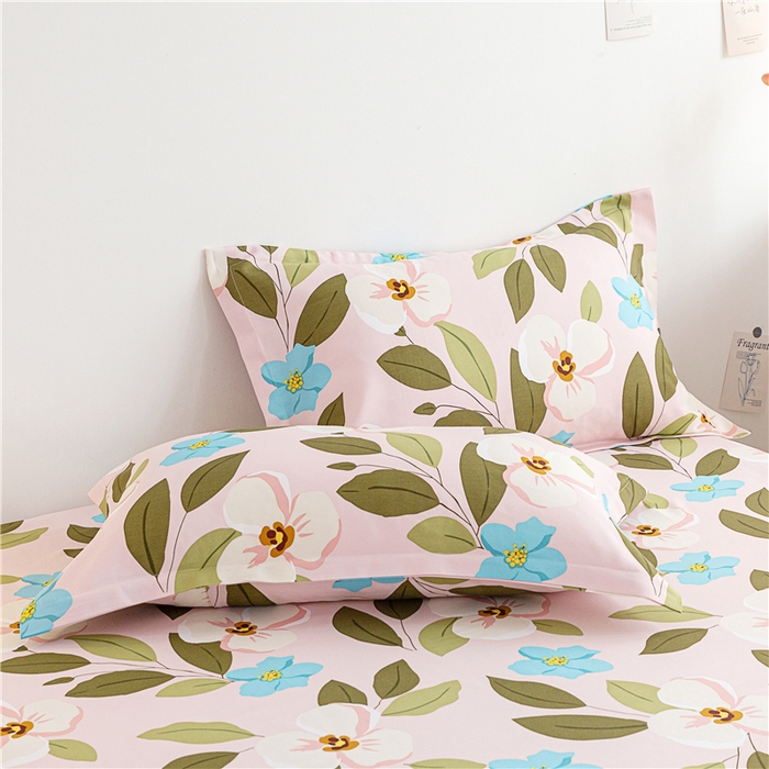 91家纺网 家纺一手货源 找家纺 金泰莱 2025新款印花竹纤维凉席三件套软凉席竹席盖毯子 轻舞-粉