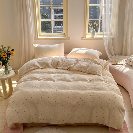 91家纺网 家纺一手货源 找家纺 （总）洋铭区（原狠狠爱）  2024新款皱皱纱四件套