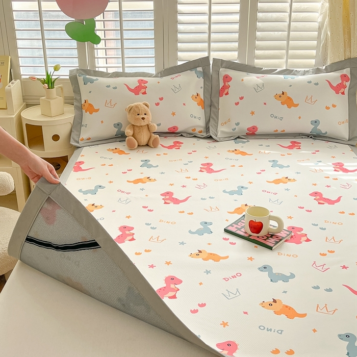 91家纺网 家纺一手货源 找家纺 星座-2025大斜纹复合冰丝凉席 可可龙