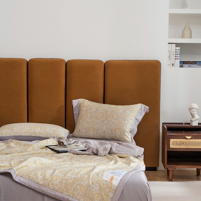 91家纺网 家纺一手货源 找家纺 黛舒家居 2024新款莱赛尔天丝大豆夏被四件套 繁花