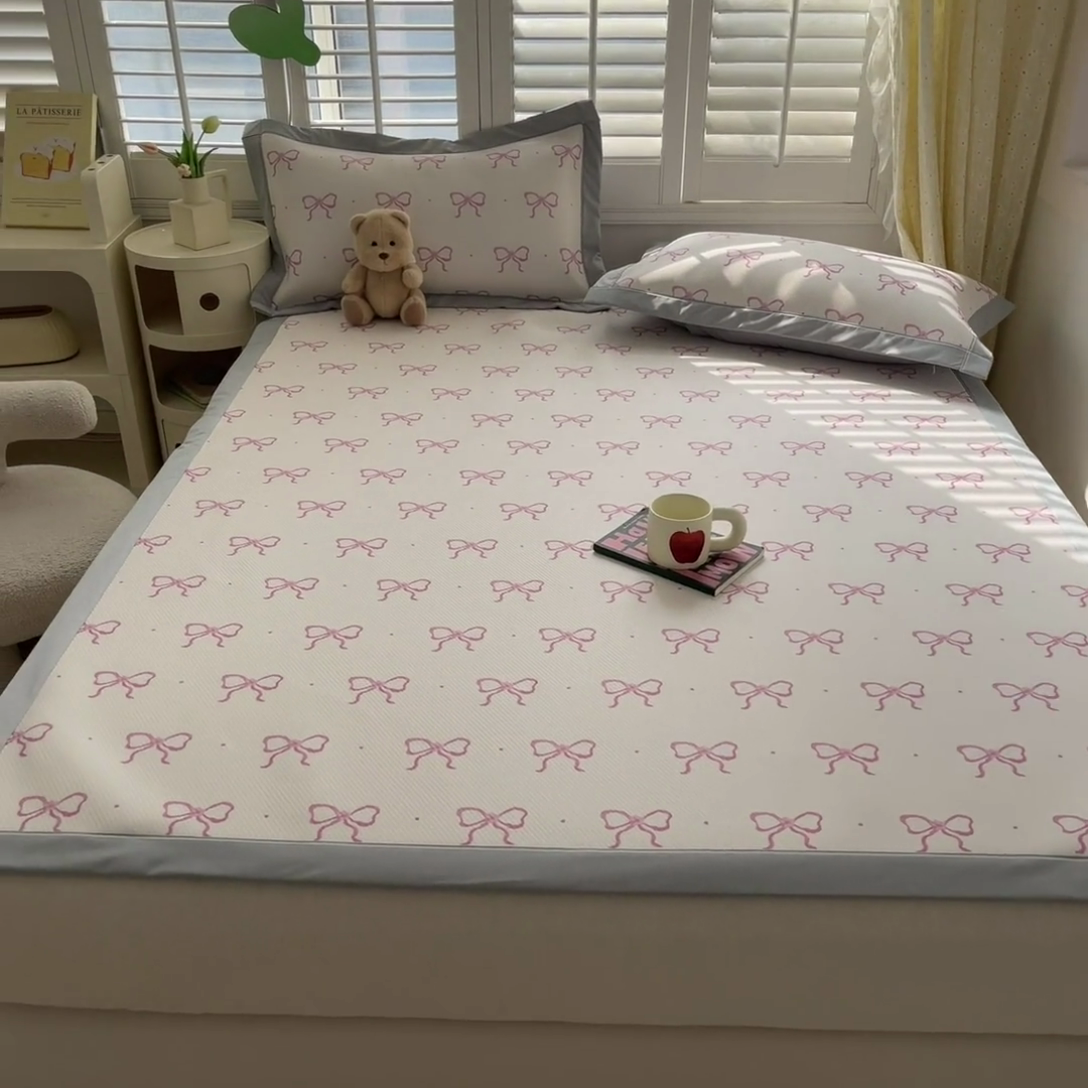 91家纺网 家纺一手货源 找家纺 星座-2025大斜纹复合冰丝凉席 蝶艺坊