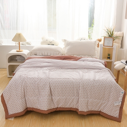 91家纺网 家纺一手货源 找家纺 （总）伊婷人家纺 2024新款泡泡棉印花透气爽肤被