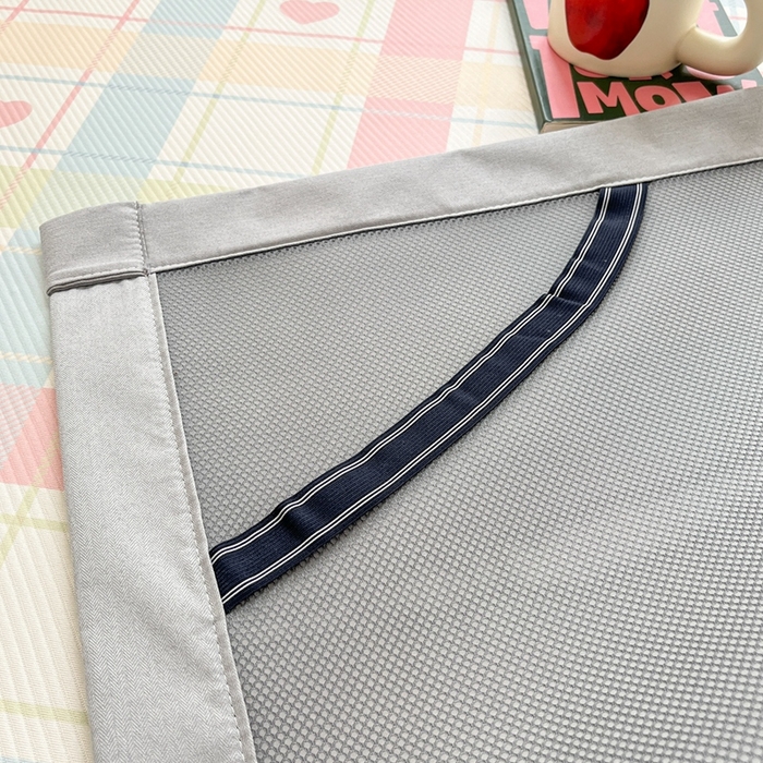 91家纺网 家纺一手货源 找家纺 星座-2025大斜纹复合冰丝凉席 爱心气泡粉