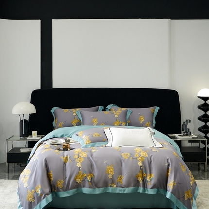 91家纺网 家纺一手货源 找家纺 （总）时亿家居 2024新款兰精天丝四件套