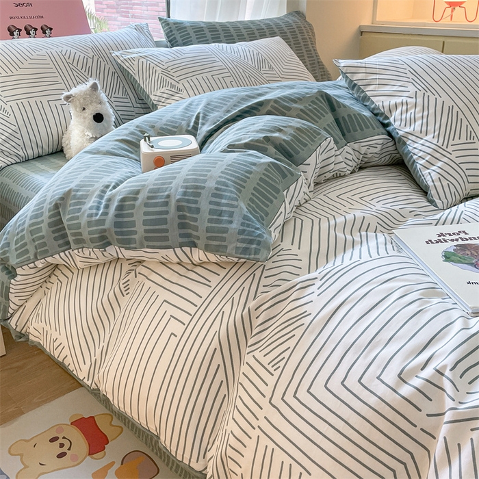 91家纺网 家纺一手货源 找家纺 798家纺 2025新款全棉13070印花四件套 简条