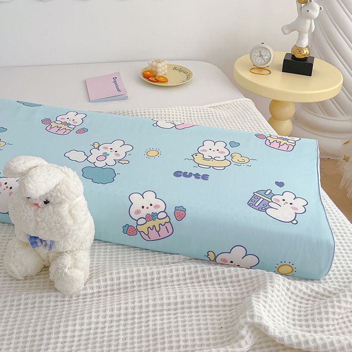 91家纺网 家纺一手货源 找家纺 良佐生活 2024新款全棉贡缎双人乳胶枕枕套 贝塔兰