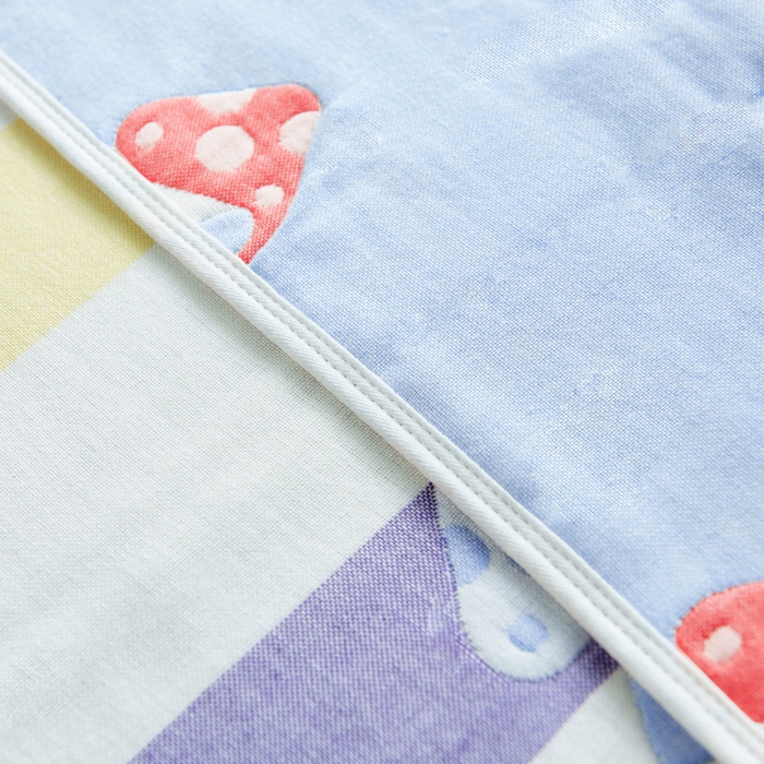 91家纺网 家纺一手货源 找家纺 （总）朴尔2024新款六层纱布全棉循环小花型枕巾50*80cm一对