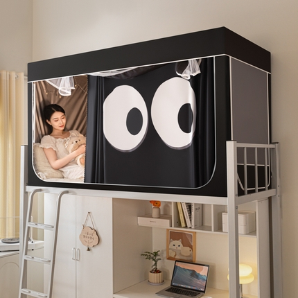 91家纺网 家纺一手货源 找家纺 博诺 2024新款99%全涂层遮光卡通学生蚊帐 大眼睛