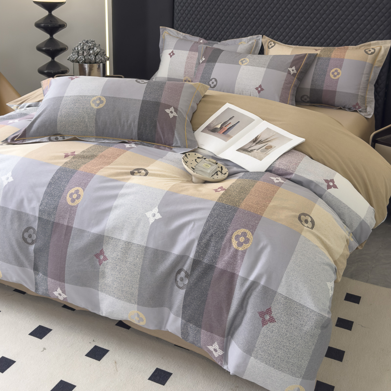 91家纺网 家纺一手货源 找家纺 棉生活 2024新款全棉铂金棉小资系列四件套 快乐空间