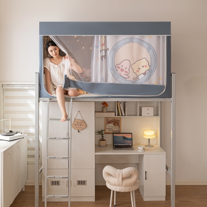 91家纺网 家纺一手货源 找家纺 博诺 2024新款99%加厚涂银层遮光卡通学生蚊帐 海绵宝宝