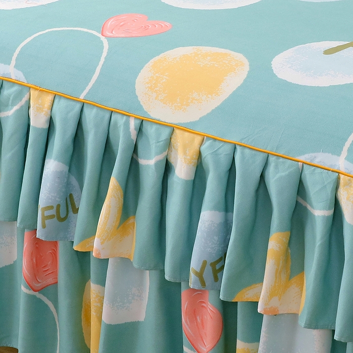 91家纺网 家纺一手货源 找家纺 艾橙 2024新款140克植物羊绒双边单床裙 浅浅微光