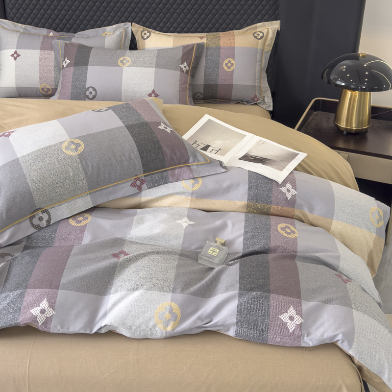 91家纺网 家纺一手货源 找家纺 棉生活 2024新款全棉铂金棉小资系列四件套 快乐空间