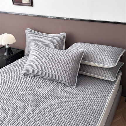 凌云家纺 2025新款A类凉感丝乳胶枕套 高级灰