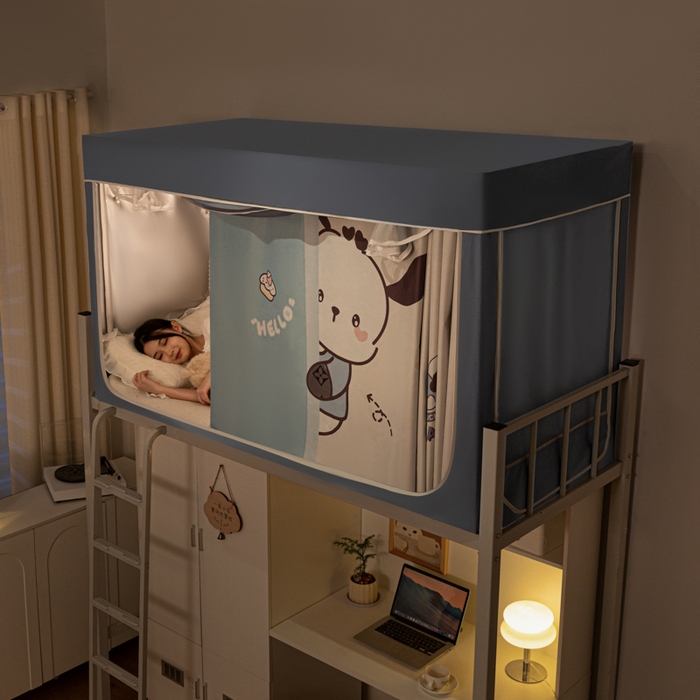 91家纺网 家纺一手货源 找家纺 博诺 2024新款99%加厚涂银层遮光卡通学生蚊帐 幸运狗