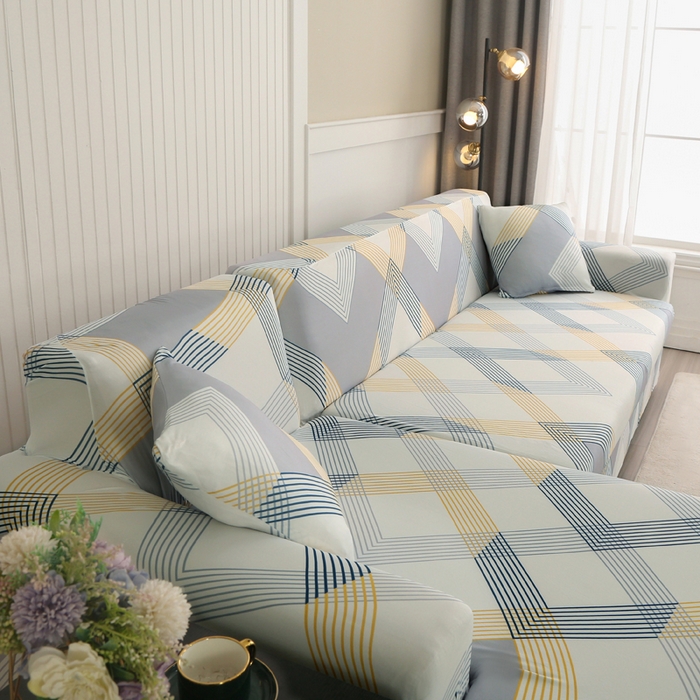 91家纺网 家纺一手货源 找家纺 兴妮雅家纺 2024新款沙发套-贵妃 绅士格