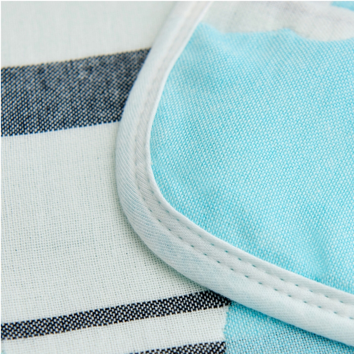 91家纺网 家纺一手货源 找家纺 朴尔2024新款六层纱布全棉循环小花型枕巾50*80cm一对 甜蜜小熊兰