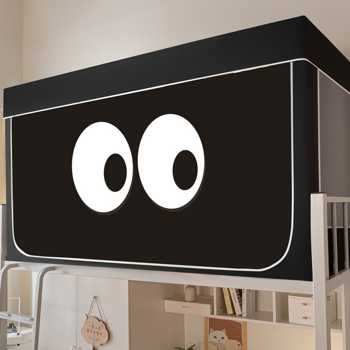 91家纺网 家纺一手货源 找家纺 博诺 2024新款99%加厚涂银层遮光卡通学生蚊帐 大眼睛