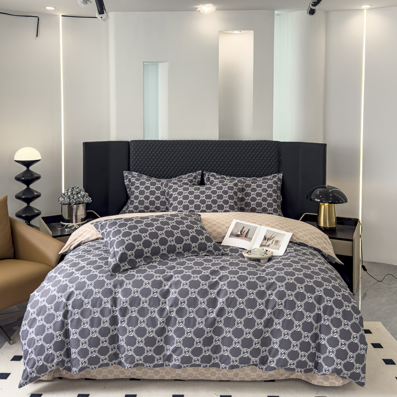 棉生活 2024新款全棉铂金棉小资系列四件套-古琦