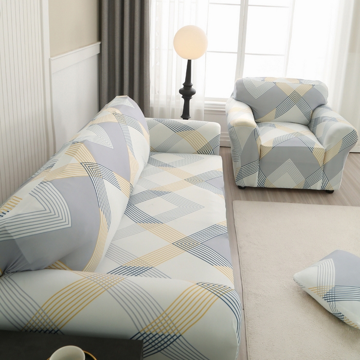 91家纺网 家纺一手货源 找家纺 兴妮雅家纺 2024新款沙发套-双人 绅士格