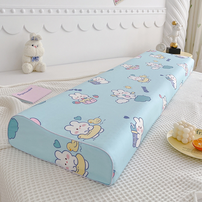 91家纺网 家纺一手货源 找家纺 良佐生活 2024新款全棉贡缎双人乳胶枕枕套 贝塔兰