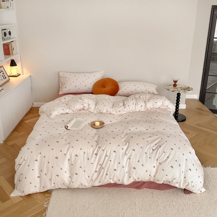 91家纺网 家纺一手货源 找家纺 （总）恋尚羽家纺 2025新款A类母婴级印花全棉针织棉四件套