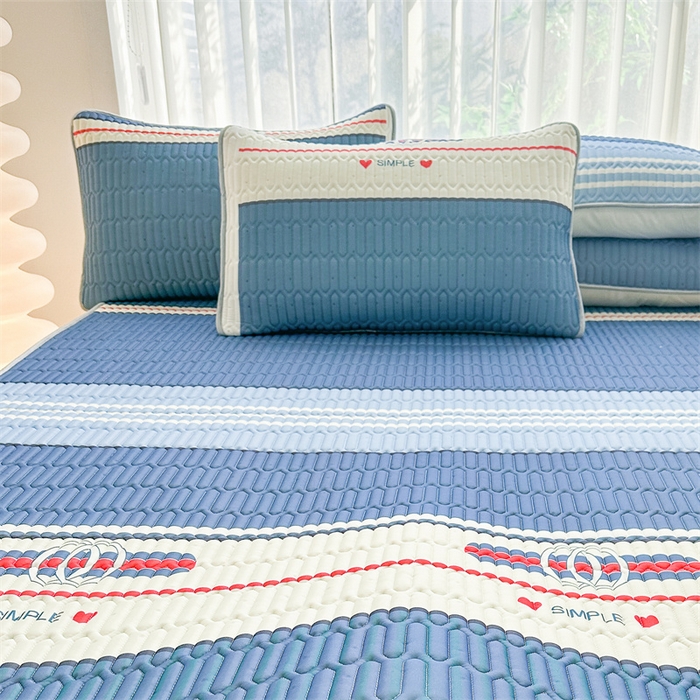 91家纺网 家纺一手货源 找家纺 凌云家纺 2025新款A类凉感丝乳胶枕套 蓝韵生活