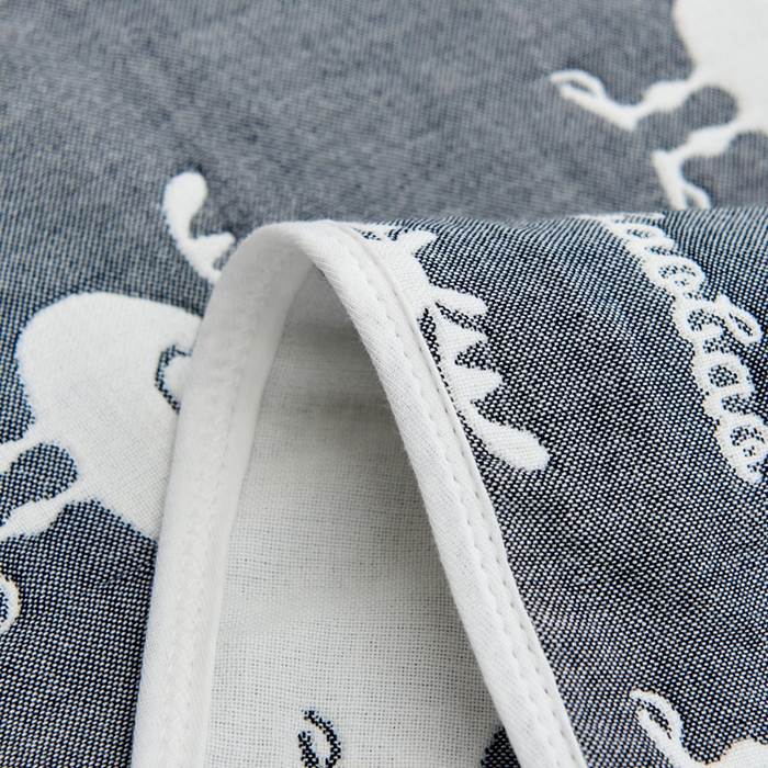 91家纺网 家纺一手货源 找家纺 朴尔2024新款六层纱布全棉循环小花型枕巾50*80cm一对 麋鹿