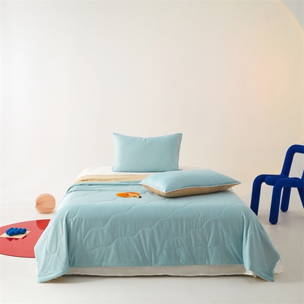 91家纺网 家纺一手货源 找家纺 （总）头等舱 2025新款凉感针织西瓜冰激凌大豆抗菌夏被（空镜图）