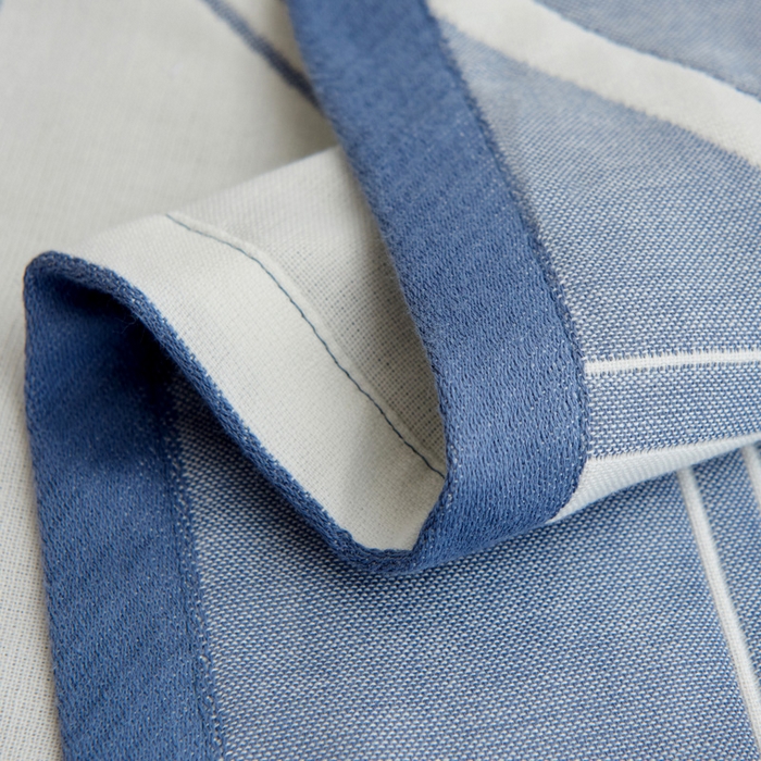 91家纺网 家纺一手货源 找家纺 朴尔2024新款六层纱布全棉循环小花型枕巾50*80cm一对 简约兰