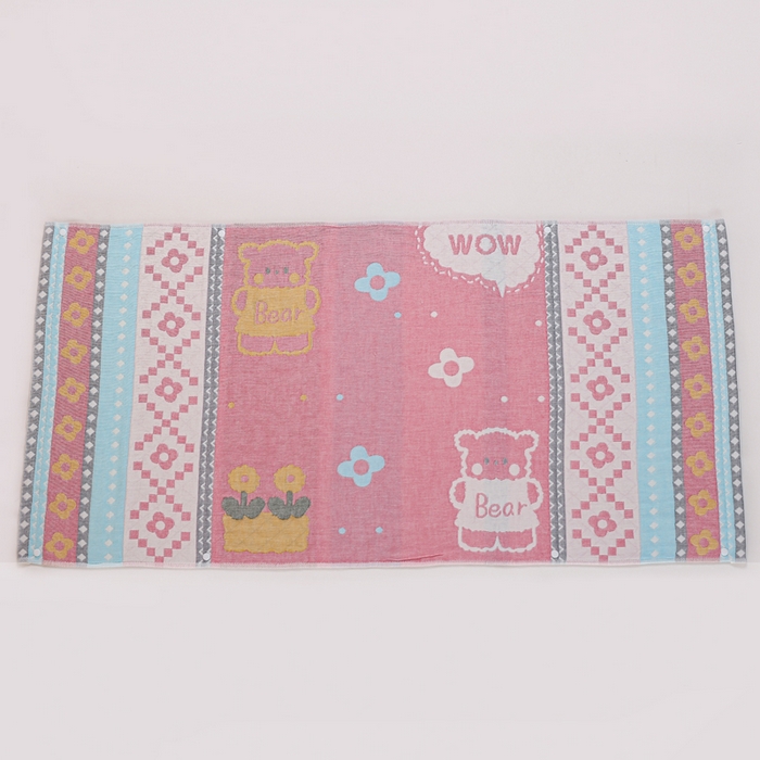 91家纺网 家纺一手货源 找家纺 （总）朴尔 2024年防滑半包按扣固定式全棉四层纱布枕巾