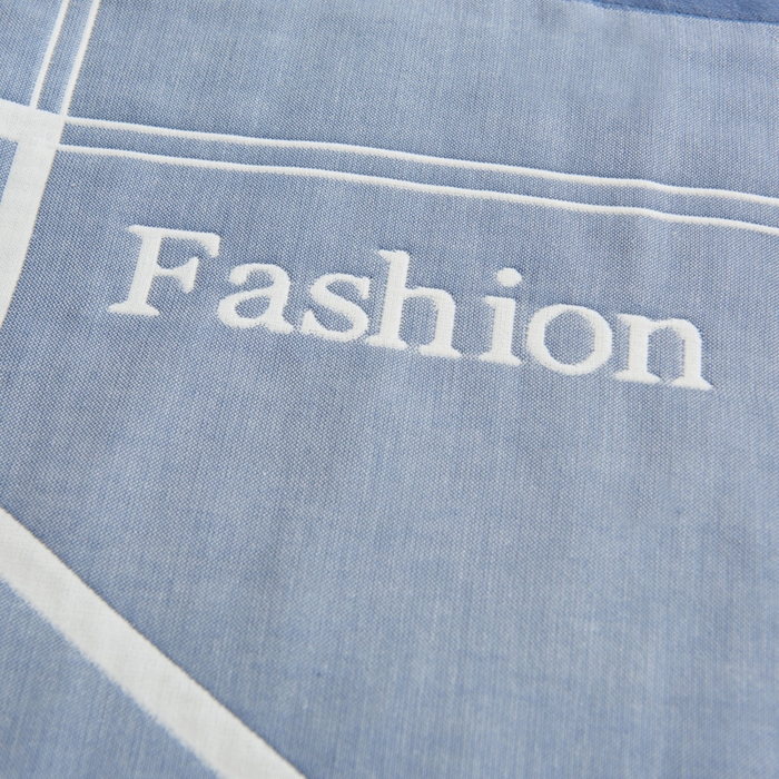 91家纺网 家纺一手货源 找家纺 朴尔2024新款六层纱布全棉循环小花型枕巾50*80cm一对 简约兰