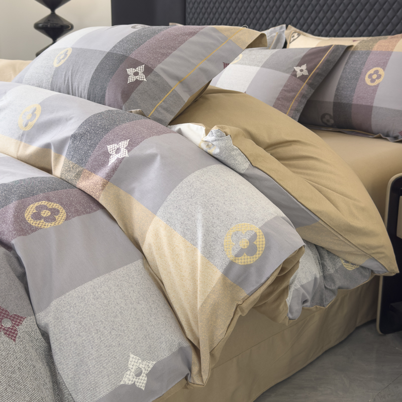 91家纺网 家纺一手货源 找家纺 棉生活 2024新款全棉铂金棉小资系列四件套 快乐空间