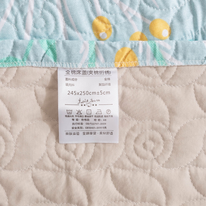91家纺网 家纺一手货源 找家纺 优乐家纺 2025新款纯棉床盖三件套/单件 嫣然