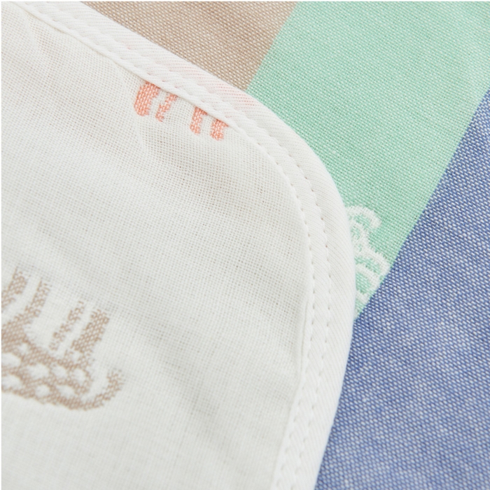 91家纺网 家纺一手货源 找家纺 朴尔2024新款六层纱布全棉循环小花型枕巾50*80cm一对 长颈鹿