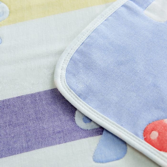 91家纺网 家纺一手货源 找家纺 （总）朴尔2024新款六层纱布全棉循环小花型枕巾50*80cm一对