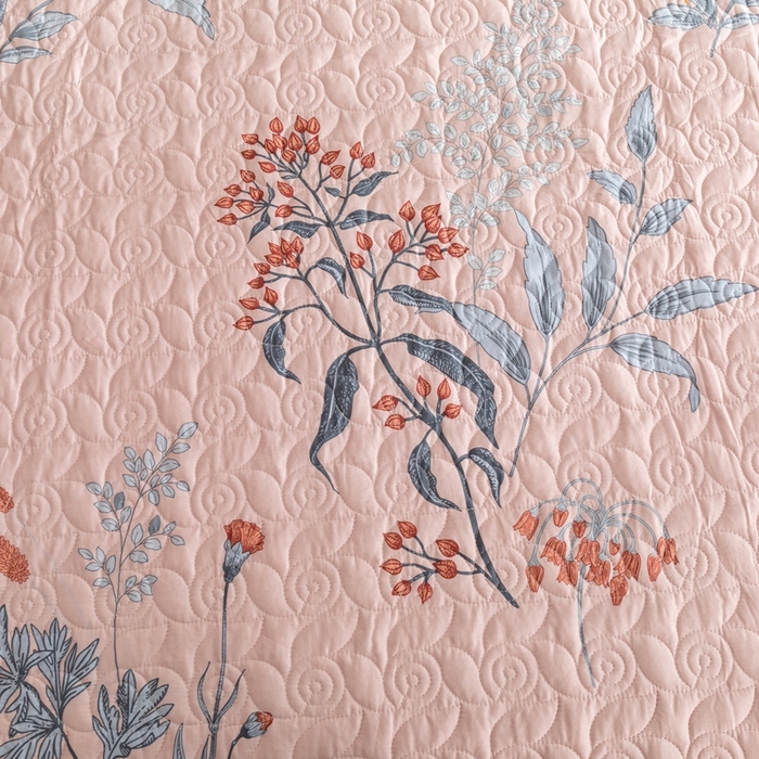 91家纺网 家纺一手货源 找家纺 优乐家纺 2025新款纯棉床盖三件套/单件 晗蕊初开-粉