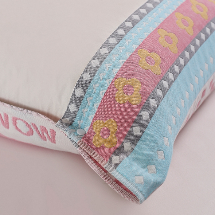 91家纺网 家纺一手货源 找家纺 （总）朴尔 2024年防滑半包按扣固定式全棉四层纱布枕巾