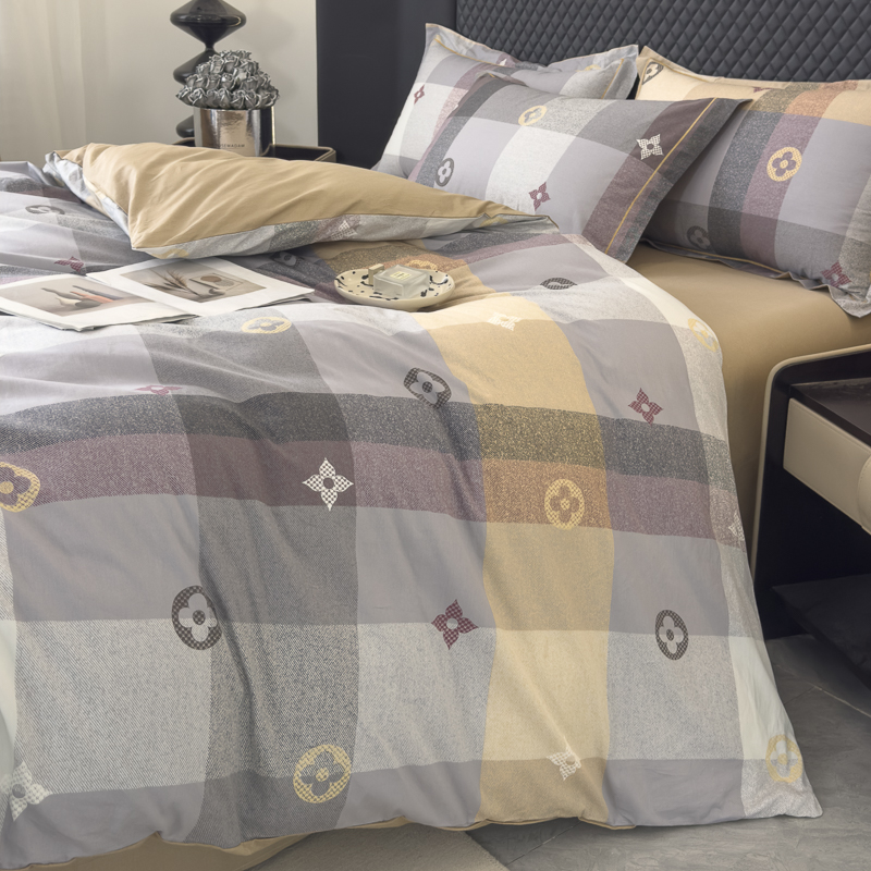 91家纺网 家纺一手货源 找家纺 棉生活 2024新款全棉铂金棉小资系列四件套 快乐空间