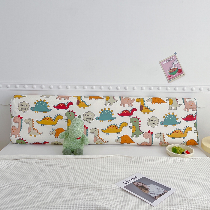 91家纺网 家纺一手货源 找家纺 良佐生活 2024新款全棉贡缎双人乳胶枕枕套 漫步恐龙