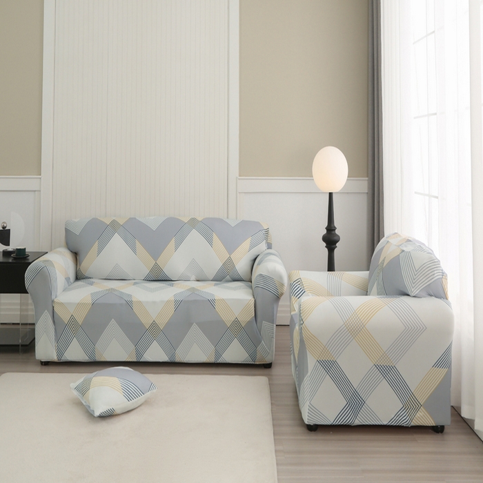 91家纺网 家纺一手货源 找家纺 兴妮雅家纺 2024新款沙发套-双人 绅士格